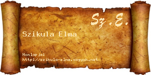 Szikula Elma névjegykártya